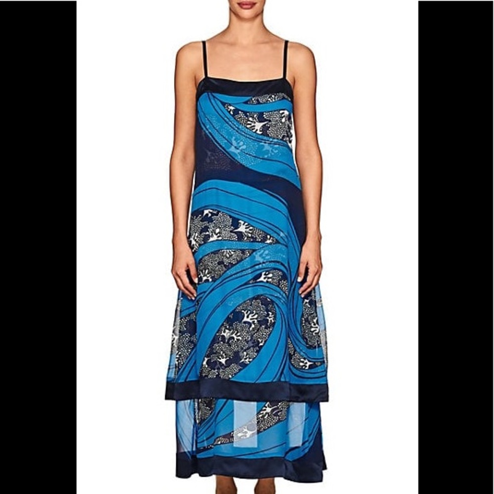 ❤️SOLD❤️WARM dress Carolyn Blue Wavy Length Dress - Picture 2 of 10